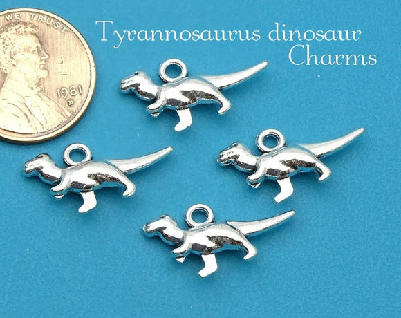 12 pc Dinosaur charm, T-rex charm, T-rex, dinosaur, Charm, Charms, wholesale charm, alloy charm