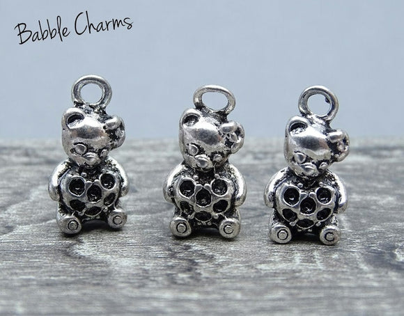 2 pc Teddy Bear charm, teddy bears, teddy bear, bear charm,  Alloy charm ,very high quality.Perfect for jewery making and other DIY projects