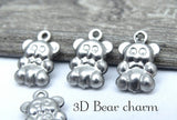 12 pc Teddy Bear charm, teddy bears, bear, bear charm,  Alloy charm ,very high quality.Perfect for jewery making and other DIY projects