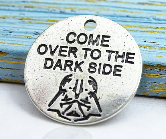Dark side charm, Come over to the dark side, force charm, Alloy charm 20mm high quality. Perfect for jewery making and other DIY projects