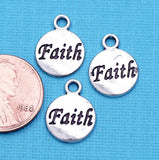 12 pc Faith charm, faith, faith charms, Charms, wholesale charm, alloy charm