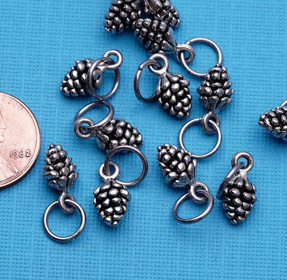 12 pc Pine cone, Pinecone charm, Pine cone charms. Alloy charm ,very high quality.Perfect for jewery making and other DIY projects