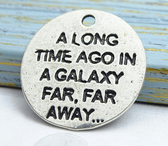 In a Galaxy far far away, May the force be with you, galaxy, Alloy charm 20mm high quality. Perfect for jewery making and other DIY projects