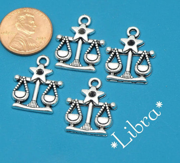 12 pc Libra charm, scales, astrological charm, zodiac, alloy charm 20mm very high quality..Perfect for jewery making and other DIY projects