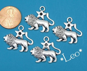 12 pc Leo charm, lion, astrological charm, zodiac, alloy charm 20mm very high quality.Perfect for jewery making and other DIY projects