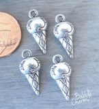 12 pc Ice Cream, i love ice cream, ice cream charm. Alloy charm very high quality..Perfect for jewery making and other DIY projects