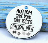 Autism, autism mom, autism charm, stainless steel charm 20mm very high quality..Perfect for DIY projects