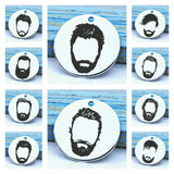 Beard charm, beard, man, men charm, sexy man charm, Steel charm 20mm very high quality..Perfect for DIY projects