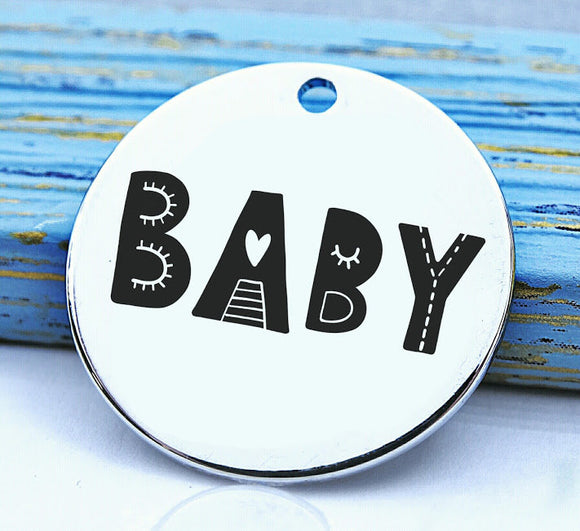 Baby, charm, family, family charm, Steel charm 20mm very high quality..Perfect for DIY projects