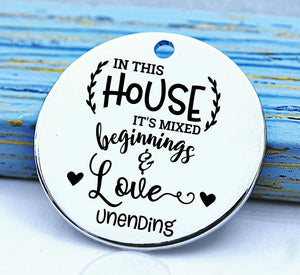 This House, Home, homemade, home charm, Steel charm 20mm very high quality..Perfect for DIY projects