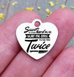 Sweet as sugar, sharp as ice, sassy, sassy charm, Steel charm 20mm very high quality..Perfect for DIY projects