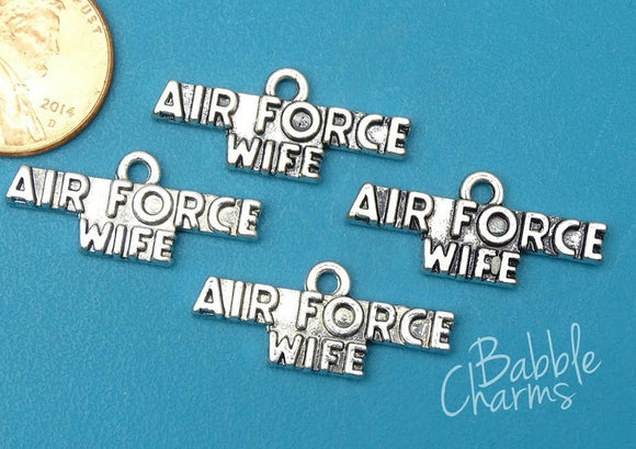12 pc Air Force wife, Air force, military charm. Alloy charm, very high quality.Perfect for jewery making and other DIY projects