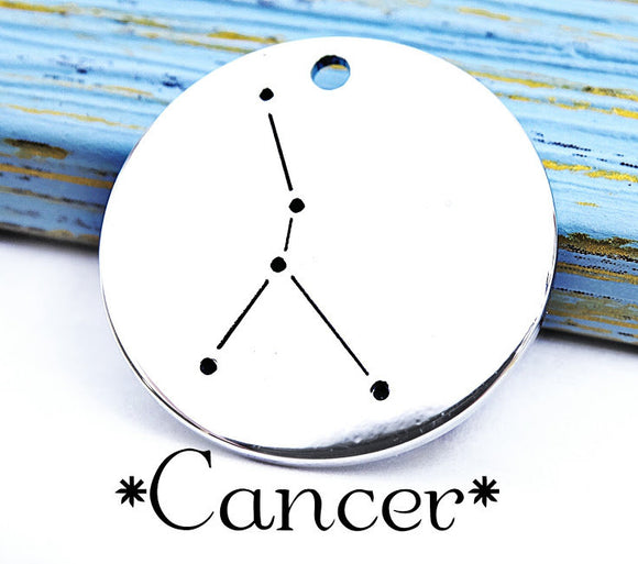Cancer charm, constellation, astrology charm, Alloy charm 20mm very high quality..Perfect for DIY projects