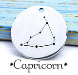 Capricorn charm, constellation, astrology charm, Alloy charm 20mm very high quality..Perfect for DIY projects
