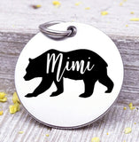 Mimi bear, Mimi bear charm, bear charm, bear, Mimi charm, Steel charm 20mm very high quality..Perfect for DIY projects