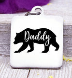Daddy bear, Daddy bear charm, bear charm, bear, Daddy charm, Steel charm 20mm very high quality..Perfect for DIY projects