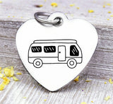 RV, RV, rv charm, rv charms, charms, Steel charm 20mm very high quality..Perfect for DIY projects