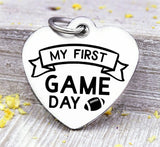 My first Game Day, Football, bootball charm, game day charms, Steel charm 20mm very high quality..Perfect for DIY projects