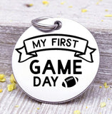 My first Game Day, Football, bootball charm, game day charms, Steel charm 20mm very high quality..Perfect for DIY projects