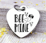 Bee Mine, bee mine charm, bee, bee charms, bees love charm, bees, Steel charm 20mm very high quality..Perfect for DIY projects