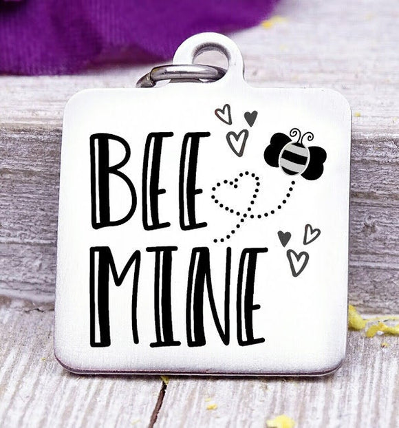 Bee Mine, bee mine charm, bee, bee charms, bees love charm, bees, Steel charm 20mm very high quality..Perfect for DIY projects