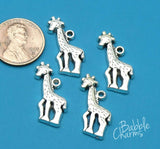 12 pc Giraffe, Giraffe charm, animal charms. Alloy charm ,very high quality.Perfect for jewery making and other DIY projects