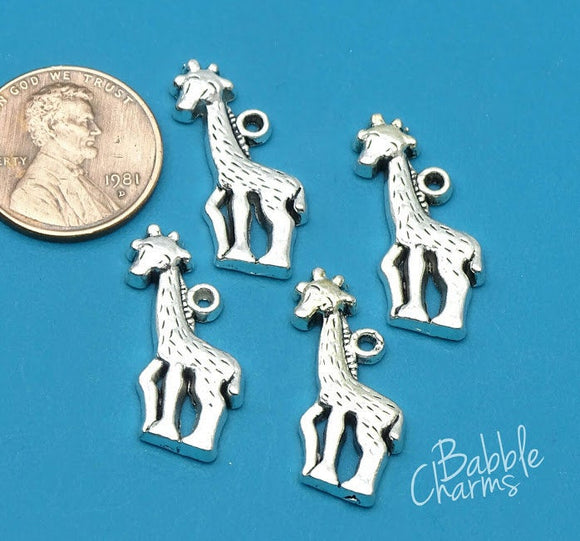 12 pc Giraffe, Giraffe charm, animal charms. Alloy charm ,very high quality.Perfect for jewery making and other DIY projects