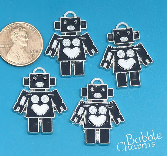 12 pc Robot charm, robot. cute robot, Alloy charm,very high quality.Perfect for jewery making and other DIY projects