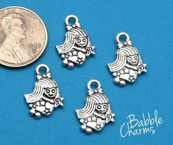12 pc Virgo charm, virgin, astrological charm, zodiac, alloy charm 20mm very high quality..Perfect for jewery making and other DIY projects