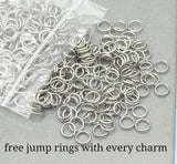 Speed bump between brain and mouth, big mouth charm, Steel charm 20mm very high quality..Perfect for DIY projects