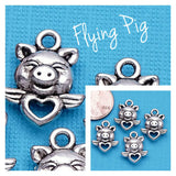 12 pc Pig charm, piggie. pig, Alloy charm,very high quality.Perfect for jewery making and other DIY projects
