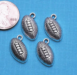 12 pc Football, football charm, sports charms. Alloy charm ,very high quality.Perfect for jewery making and other DIY projects