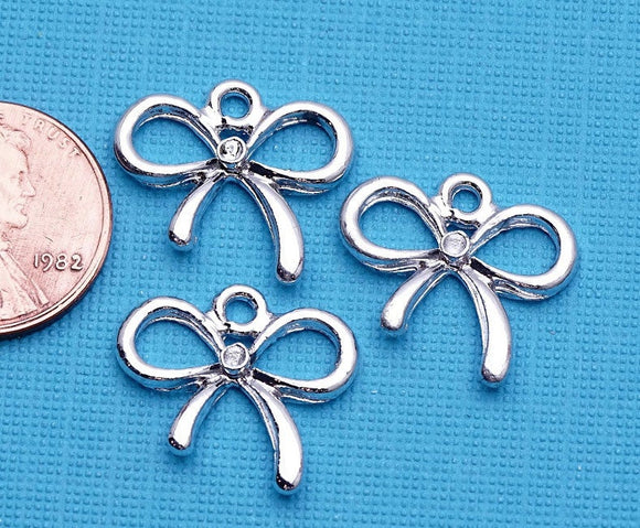 12 pc Bow, Bow charm. Alloy charm ,very high quality.Perfect for jewery making and other DIY projects