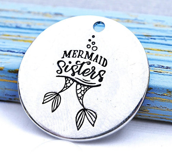 Mermaid sisters, mermaid charm, Alloy charm 20mm very high quality..Perfect for jewery making and other DIY projects #177