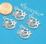 12 pc Scorpio charm, scorpio, astrological, zodiac, alloy charm 20mm very high quality.Perfect for jewery making and other DIY projects