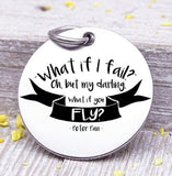 You can fly... peter pan, peter pan charm, Steel charm 20mm very high quality..Perfect for DIY projects