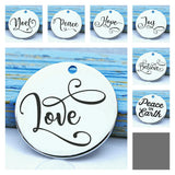 Believe, believe charm, believe in you, believe in all things charm, Steel charm 20mm very high quality..Perfect for DIY projects