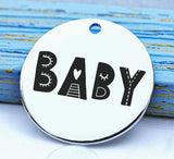 Baby, charm, family, family charm, Steel charm 20mm very high quality..Perfect for DIY projects