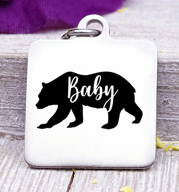 Baby bear, Baby bear charm, bear charm, bear, Baby charm, Steel charm 20mm very high quality..Perfect for DIY projects