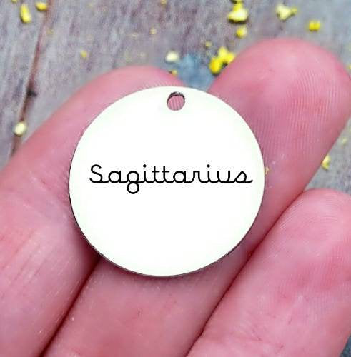 Sagittarius, Sagittarius charm, zodiac charm, steel charm 20mm very high quality..Perfect for jewery making and other DIY projects