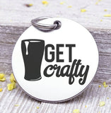 Dad charm, get crafty, beer, dad, dad charm, Father's day, Steel charm 20mm very high quality..Perfect for DIY projects