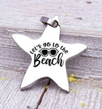 Let's go to the beach charm, beach charm, steel charm 20mm very high quality..Perfect for jewery making and other DIY projects