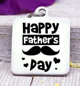Happy Father's day, best dad, dad, dad charm, Father's day, Steel charm 20mm very high quality..Perfect for DIY projects