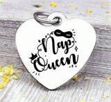Nap Queen, nap queen charm, nap charm, Steel charm 20mm very high quality..Perfect for DIY projects