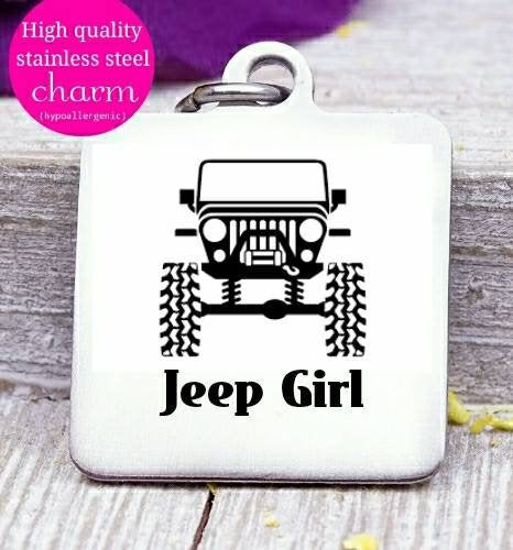 Jeep Girl, Jeep, live to jeep, charm, Steel charm 20mm very high quality..Perfect for DIY projects