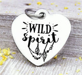 Wild spirit, wild spirit charm, wild, charm, Steel charm 20mm very high quality..Perfect for DIY projects