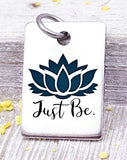 Just Be, Lotus, lotus charm, just be charm, Steel charm 20mm very high quality..Perfect for DIY projects