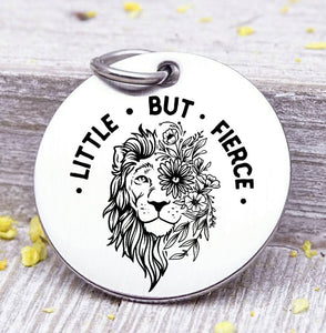 Little but fierce, fierce, lion, lion charm, Steel charm 20mm very high quality..Perfect for DIY projects