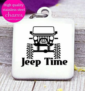 Jeep Time, Jeep, live to jeep, charm, Steel charm 20mm very high quality..Perfect for DIY projects