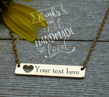 Stainless Steel Bar Necklace, name necklace, very high quality.Perfect for jewery making and other DIY projects